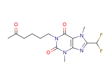 8-(difluoromethyl)-3,7-dimethyl-1-(5-oxohexyl)-3,7-dihydro-1H-purine-2,6-dione