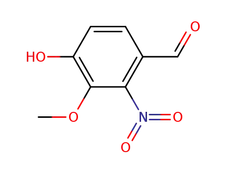 Molecular Structure of 2450-26-2 (4-HYDROXY-3-METHOXY-2-NITROBENZALDEHYDE)