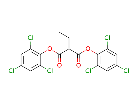 Molecular Structure of 15781-72-3 (Propanedioic acid, ethyl-, bis(2,4,6-trichlorophenyl) ester)