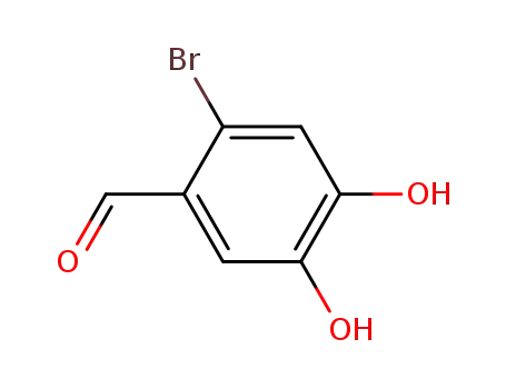 Molecular Structure of 4815-99-0 (Benzaldehyde, 2-bromo-4,5-dihydroxy-)