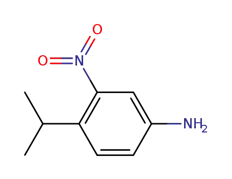Molecular Structure of 92765-42-9 (Benzenamine, 4-(1-methylethyl)-3-nitro-)
