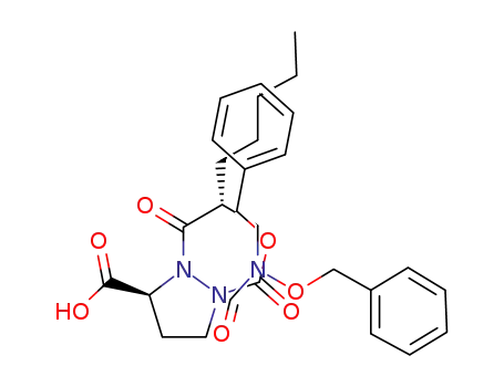 (3S)-2-[(2R)-2-({formyl[(phenylmethyl)oxy]amino}methyl)heptanoyl]-1-{[(phenylmethyl)oxy]carbonyl}-3-pyrazolidinecarboxylic acid