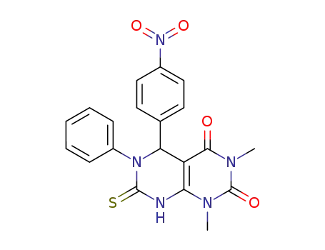 1,3-dimethyl-5-(4-nitrophenyl)-6-phenyl-7-thioxo-5,6,7,8-tetrahydropyrimido[4,5-d]pyrimidine-2,4(1H,3H)-dione