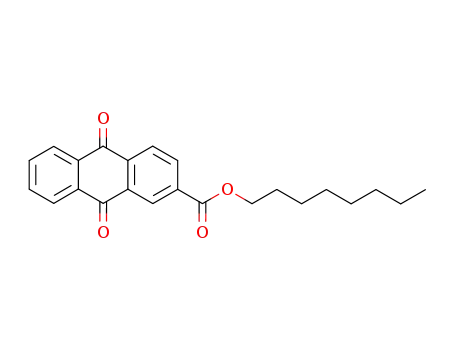 Molecular Structure of 95432-25-0 (2-Anthracenecarboxylic acid, 9,10-dihydro-9,10-dioxo-, octyl ester)