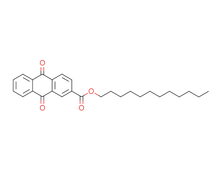 Molecular Structure of 96175-53-0 (2-Anthracenecarboxylic acid, 9,10-dihydro-9,10-dioxo-, dodecyl ester)