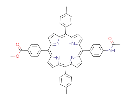 5-(4-(N-acetylaminophenyl))-10,20-bis(4-methylphenyl)-15-(4-(methoxycarbonylphenyl))porphyrin