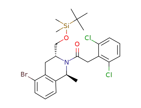 1-[(1S,3R)-5-bromo-3-[[tert-butyl(dimethyl)silyl]oxymethyl]-1-methyl-3,4-dihydro-1H-isoquinolin-2-yl]-2-(2,6-dichlorophenyl)ethan-1-one