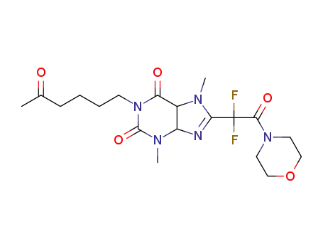 8-(1,1-difluoro-2-morpholino-2-oxoethyl)-3,7-dimethyl-1-(5-oxohexyl)-3,4,5,7-tetrahydro-1H-purine-2,6-dione