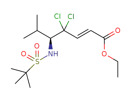 (5S,2E)-ethyl 4,4-dichloro-5-(1,1-dimethylethylsulfonamido)-6-methylhept-2-enoate