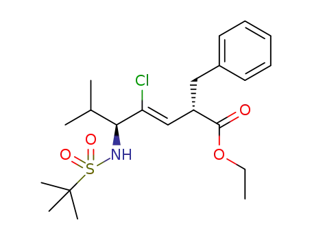 (2S,5S,3Z)-ethyl 2-benzyl-4-chloro-5-(1,1-dimethylethylsulfonamido)-6-methylhept-3-enoate