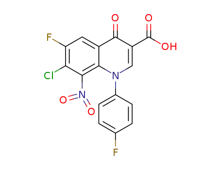 7-chloro-6-fluoro-1-(4-fluoro-phenyl)-8-nitro-4-oxo-1, 4-dihydro-quinoline-3-carboxylic acid