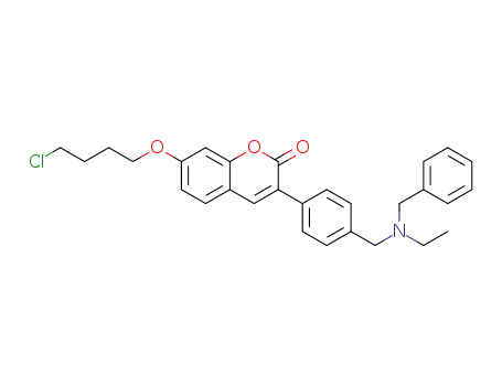 3-(4-{[benzyl(ethyl)amino]methyl}phenyl)-7-(4-chlorobutoxy)-2H-chromen-2-one