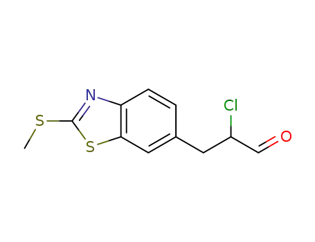 2-chloro-3-(2-(methylthio)benzo[d]thiazol-6-yl)propanal