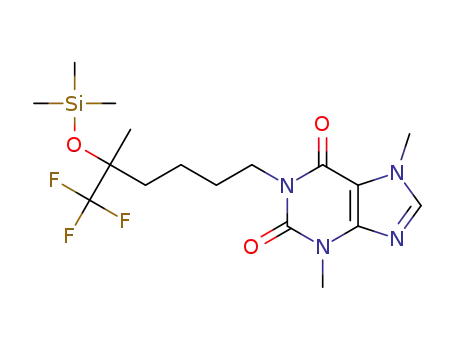 3,7-dimethyl-1-(6,6,6-trifluoro-5-methyl-5-(trimethylsilyloxy)hexyl)-1H-purine-2,6(3H,7H)dione