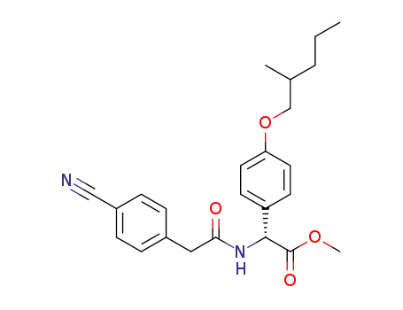 methyl (2R)-2-[4-(2-methylpentyloxy)phenyl]-2-[2-(4-cyanophenyl)acetamido]acetate