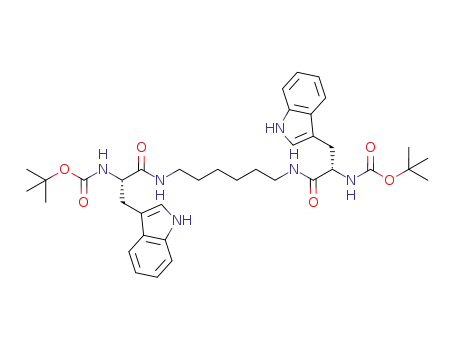 di-tert-butyl ((2S,2'S)-(hexane-1,6-diylbis(azanediyl))bis(3-(1H-indol-3-yl)-1-oxopropane-2,1-diyl))dicarbamate