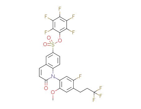 (P)-perfluorophenyl 1-(5-fluoro-2-methoxy-4-(3,3,3-trifluoropropyl)phenyl)-2-oxo-1,2-dihydroquinoline-6-sulfonate