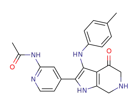 N-(4-{3-[(4-methylphenyl)amino]-4-oxo-4,5,6,7-tetrahydro-1H-pyrrolo[2,3-c]pyridin-2-yl}pyridin-2-yl)acetamide