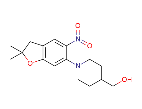 (1-(2,2-dimethyl-5-nitro-2,3-dihydrobenzofuran-6-yl)piperidin-4-yl)methanol