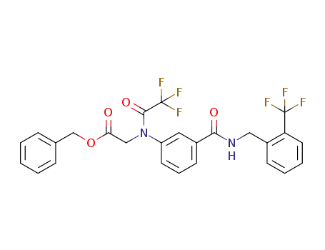 benzyl 2-(2,2,2-trifluoro-N-(3-((2-(trifluoromethyl)benzyl)carbamoyl)phenyl)acetamido)acetate