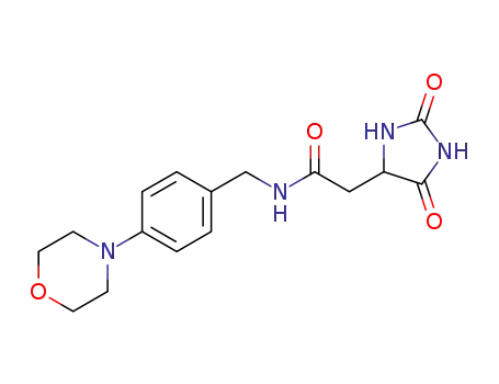 2-(2,5-Dioxoimidazolidin-4-yl)-N-(4-morpholinobenzyl)acetamide