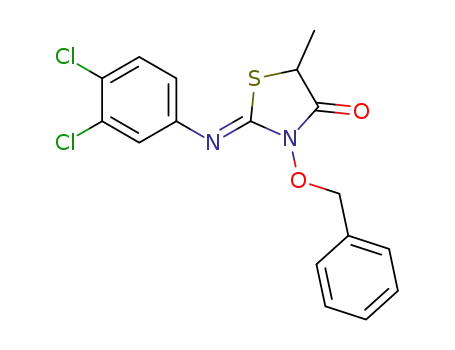 (Z)-3-(benzyloxy)-2-((3,4-dichlorophenyl)imino)-5-methylthiazolidin-4-one