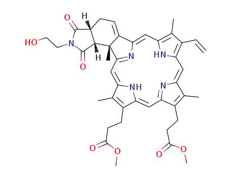 21,22[N,N-dicarbonil-N-4-(2-hydroxyethyl)phenyl]-13,17-bis[2-(methoxycarbonyl)ethyl]-2,7,12,18-tetramethyl-8-vinyl-2,21,22,23-tetrahydrobenzo[b]porphyrin