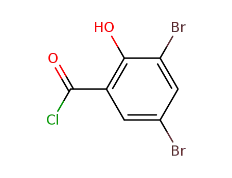 Molecular Structure of 39075-92-8 (Benzoyl chloride, 3,5-dibromo-2-hydroxy-)