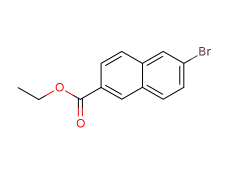 Molecular Structure of 86471-14-9 (2-Naphthalenecarboxylic acid, 6-bromo-, ethyl ester)