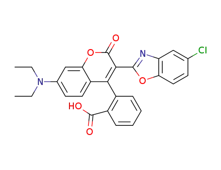 2-(3-(5-chlorobenzoxazol-2-yl)-7-(diethylamino)-2-oxo-2H-chromen-4-yl)benzoic acid