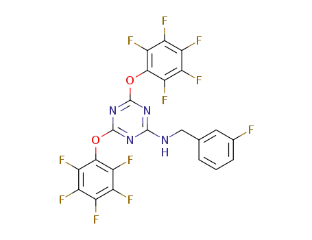 N-(3-fluorobenzyl)-4,6-bis(perfluorophenoxy)-1,3,5-triazin-2-amine