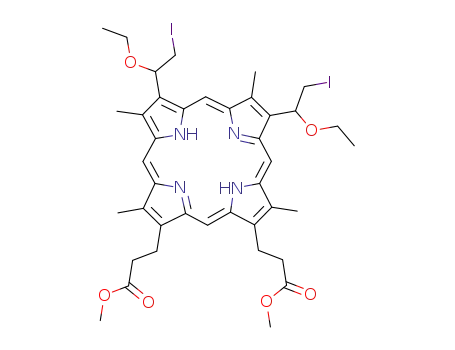 3,8-di(1-ethoxy-2-iodoethyl)deuteroporphyrin IX dimethyl ester