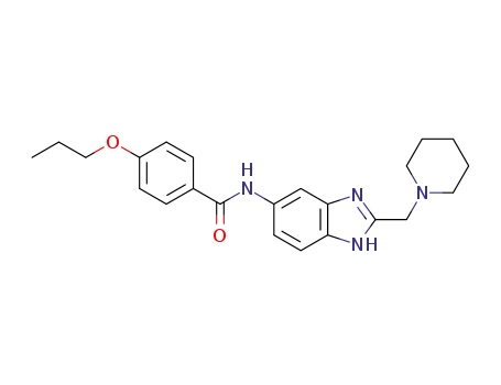 N-(2-(piperidin-1-ylmethyl)-1H-benzo[d]imidazol-5-yl)-4-propoxybenzamide