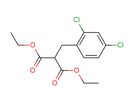 Molecular Structure of 61023-54-9 (Propanedioic acid, [(2,4-dichlorophenyl)methyl]-, diethyl ester)