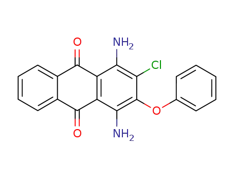 Molecular Structure of 91381-21-4 (9,10-Anthracenedione, 1,4-diamino-2-chloro-3-phenoxy-)