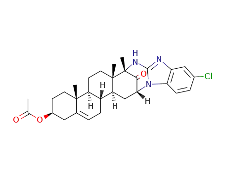 3β-acetoxy-17aα-(5'-chlorobenzimidazol-2'-yl-amino)-16α,1'-cyclo-17aβ-methyl-D-homoandrost-5-en-17-one