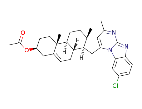 3β-acetoxy-9'-chloro-4'-methylandrost-5-eno[16,17-e]benzimidazole[1,2-a]pyrimidine