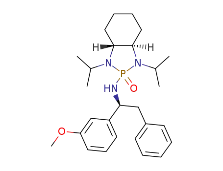 (3aR,7aR)-1,3-diisopropyl-2-(((S)-1-(3-methoxyphenyl)-2-phenylethyl)amino)octahydrobenzo[d][1,3,2]diazaphosphole 2-oxide