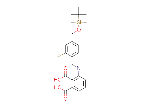 3-((4-(((tert-butyldimethylsilyl)oxy)methyl)-2-fluorobenzyl)amino)phthalic acid
