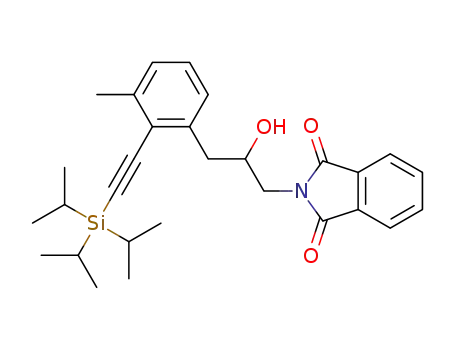2-(2-hydroxy-3-(3-methyl-2-((triisopropylsilyl)ethynyl)phenyl)propyl)isoindoline-1,3-dione