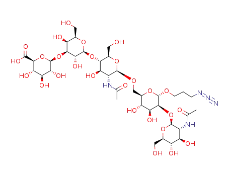 3-azidopropyl 2-acetamido-2-deoxy-β-D-glucopyranosyl-(1→2)-[β-D-glucopyranosyluronic-(1→3)-β-D-galactopyranosyl-(1→4)-2-acetamido-2-deoxy-β-D-glucopyranosyl-(1→6)]-α-D-mannopyranoside