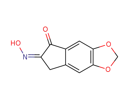 Molecular Structure of 38489-93-9 (2-(hydroxyimino)-5,6-(methylenedioxy)-1-indanone)