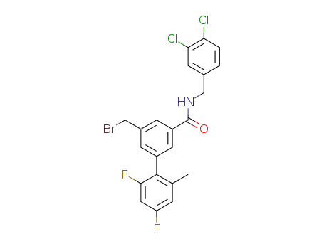5-(bromomethyl)-N-(3,4-dichlorobenzyl)-2',4'-difluoro-6'-methyl-[1,1'-biphenyl]-3-carboxamide