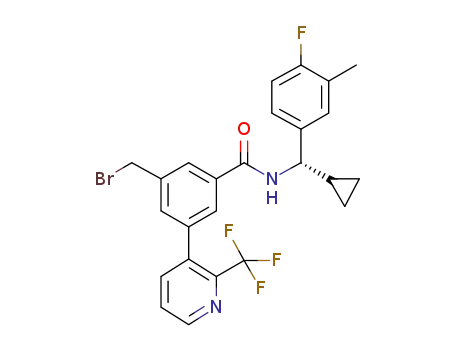 (S)-3-(bromomethyl)-N-(cyclopropyl(4-fluoro-3-methylphenyl)methyl)-5-(2-(trifluoromethyl)pyridin-3-yl)benzamide