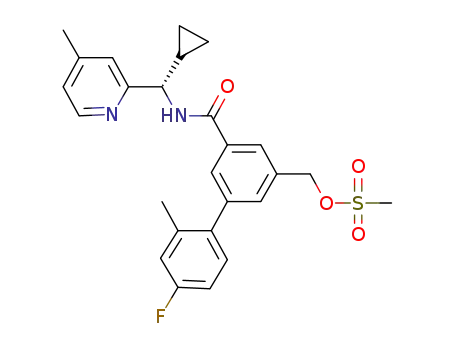 (S)-(5-((cyclopropyl(4-methylpyridin-2-yl)methyl)carbamoyl)-4'-fluoro-2'-methyl-[1,1'-biphenyl]-3-yl)methyl methanesulfonate