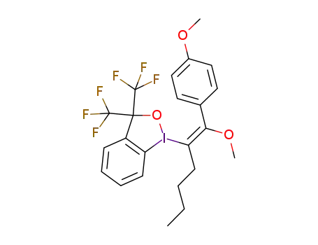 (E)-1-(1-methoxy-1-(4-methoxyphenyl)hex-1-en-2-yl)-3,3-bis(trifluoromethyl)-1,3-dihydro-1λ3-benzo[d][1,2]iodaoxole