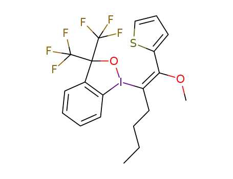 (E)-1-(1-methoxy-1-(thiophen-2-yl)hex-1-en-2-yl)-3,3-bis(trifluoromethyl)-1,3-dihydro-1λ3-benzo[d][1,2]iodaoxole
