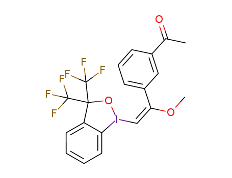 (E)-1-(3-(2-(3,3-bis(trifluoromethyl)-1λ3-benzo[d][1,2]iodaoxol-1(3H)-yl)-1-methoxyvinyl)phenyl)ethan-1-one
