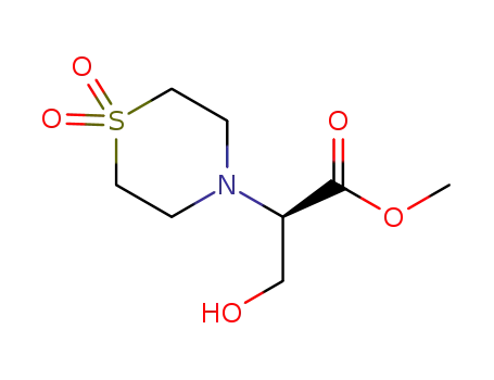 methyl (R)-2-(1,1-dioxidothiomorpholino)-3-hydroxy propanoate