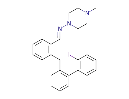 (E)-1-(2-((2'-iodo-[1,1'-biphenyl]-2-yl)methyl)phenyl)-N-(4-methylpiperazin-1-yl)methanimine